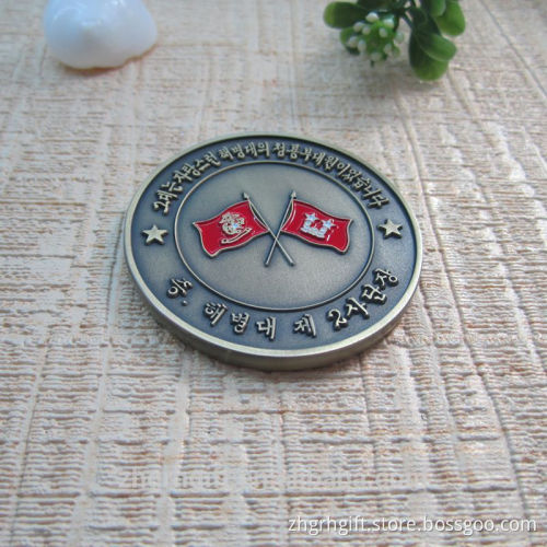 Cheap Wholesale Antique finish silver metal coin
